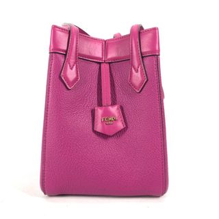 FENDI - フェンディ FENDI ORIGAMI MINI オリガミミニ スモール 8BS083 肩掛け ショルダーバッグ レザー パープル 未使用