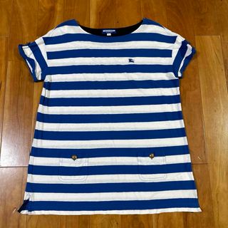 バーバリーブルーレーベル(BURBERRY BLUE LABEL)のレーベル ボーダー ブルー　半袖 Tシャツ 14SS(Tシャツ(半袖/袖なし))