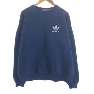 アディダス(adidas)の古着 90年代 アディダス adidas ワンポイントロゴスウェットシャツ トレーナー USA製 メンズXL ヴィンテージ /eaa392114(スウェット)