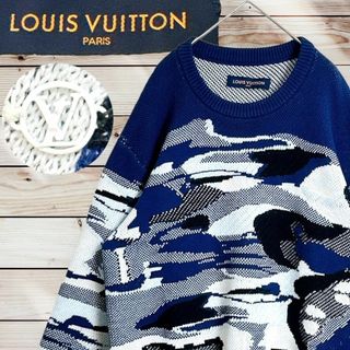 ルイヴィトン(LOUIS VUITTON)の美品☆BTS JIN着用☆Louis Vuitton カモピケ ニット XL(ニット/セーター)