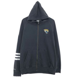 アディダス(adidas)の古着 アディダス adidas NFL JACKSONVILLE JAGUARS ジャクソンビルジャガーズ スウェットフルジップパーカー メンズL /eaa443241(スウェット)