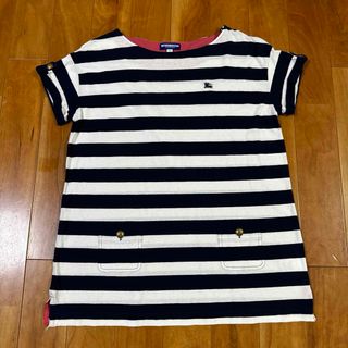 バーバリーブルーレーベル(BURBERRY BLUE LABEL)のバーバリーブルーレーベル ボーダー 半袖 Tシャツ ネイビー　14SS(カットソー(半袖/袖なし))