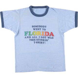 古着 90年代 リンガーTシャツ プリントTシャツ メンズS ヴィンテージ /eaa429955(Tシャツ/カットソー(半袖/袖なし))