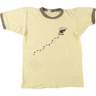 古着 リンガーTシャツ プリントTシャツ メンズM /eaa430801(Tシャツ/カットソー(半袖/袖なし))