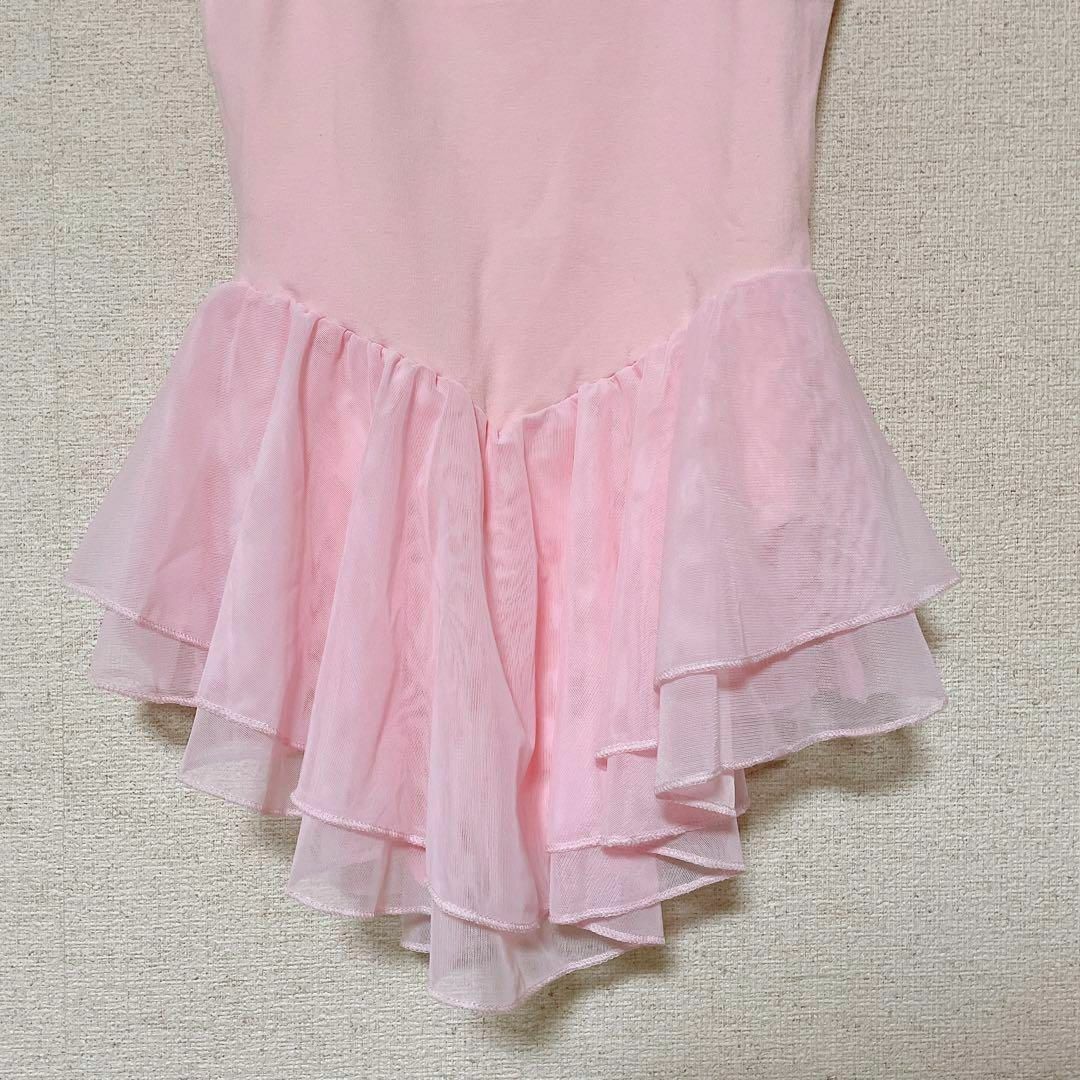 バレエ レオタード 120  ピンク　 キッズ　発表会　習い事《334》 キッズ/ベビー/マタニティのキッズ服女の子用(90cm~)(その他)の商品写真