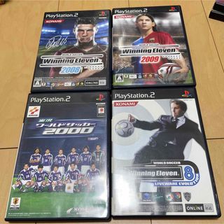 プレイステーション2(PlayStation2)のワールドサッカーウイニングイレブン2009他サッカー系ソフト4本セット(家庭用ゲームソフト)