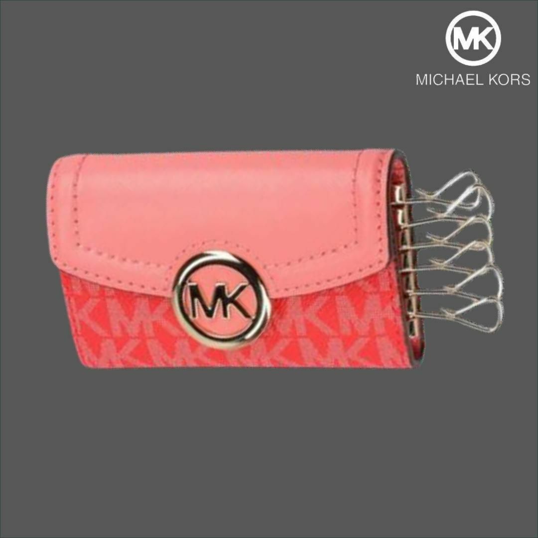 Michael Kors(マイケルコース)のMICHAEL KORS  FULTON MKシグネチャー キーケース コーラル レディースのファッション小物(キーケース)の商品写真