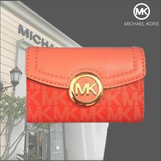 マイケルコース(Michael Kors)のMICHAEL KORS  FULTON MKシグネチャー キーケース コーラル(キーケース)