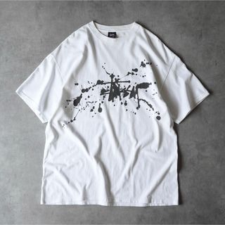 STUSSY - 00s stussy ペイント Tシャツ USA生地 XL