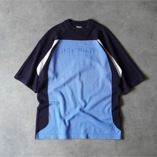 ジョーダン(Jordan Brand（NIKE）)の00s OLD NIKE JORDAN エンボスロゴ パターン 半袖ニット(Tシャツ/カットソー(半袖/袖なし))