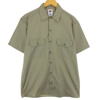 ディッキーズ(Dickies)の古着 ディッキーズ Dickies 半袖 ワークシャツ メンズM /eaa446540(シャツ)