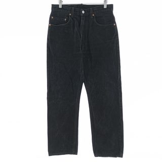 リーバイス(Levi's)の古着 90年代 リーバイス Levi's 505 REGULAR FIT STRAIGHT LEG ブラックデニム テーパードデニムパンツ メンズw31 ヴィンテージ /eaa400576(デニム/ジーンズ)