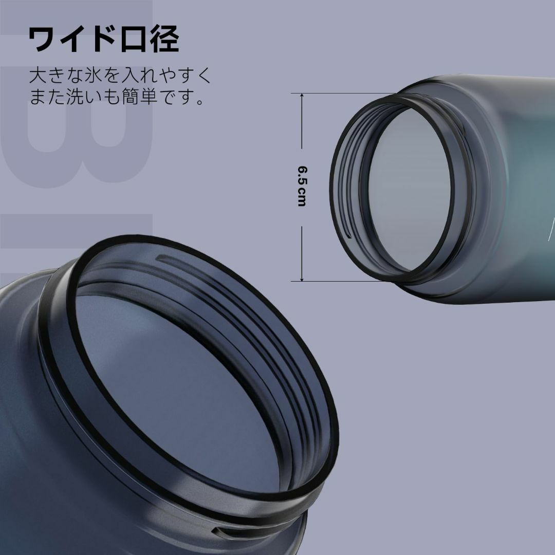 【色: ブルー】SANTECO 水筒 1000ML ボトル 1リットル BPAフ インテリア/住まい/日用品のキッチン/食器(弁当用品)の商品写真
