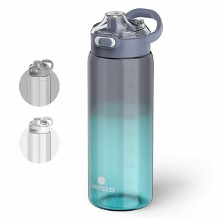 【色: ブルー】SANTECO 水筒 1000ML ボトル 1リットル BPAフ(弁当用品)