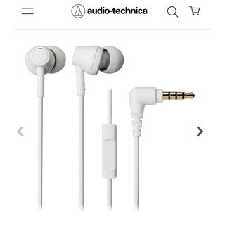 audio-technica - オーディオテクニカ マイク付きイヤホンATH-CK350XiS 白