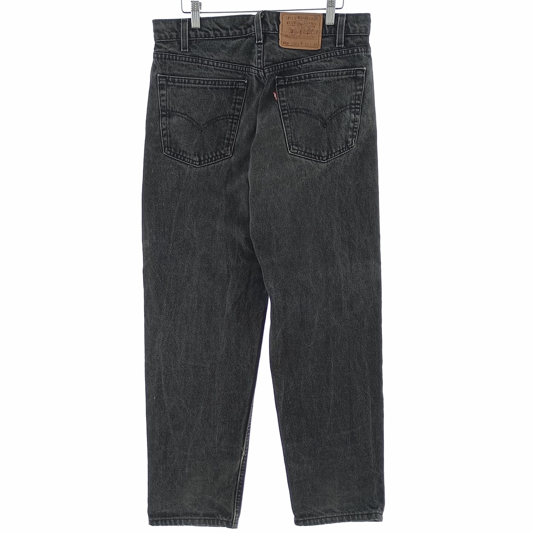 Levi's(リーバイス)の古着 90年代 リーバイス Levi's 555 RELAXED FIT STRAIGHT LEG ブラックデニム テーパードデニムパンツ USA製 メンズw33 ヴィンテージ /eaa400583 メンズのパンツ(デニム/ジーンズ)の商品写真