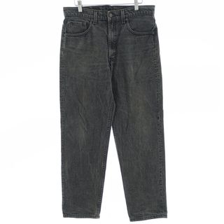 リーバイス(Levi's)の古着 90年代 リーバイス Levi's 555 RELAXED FIT STRAIGHT LEG ブラックデニム テーパードデニムパンツ USA製 メンズw33 ヴィンテージ /eaa400583(デニム/ジーンズ)