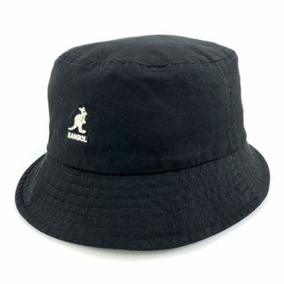 カンゴール バケットハット ロゴ 綿100％ 帽子 ブランド メンズ レディース Mサイズ ブラック KANGOL