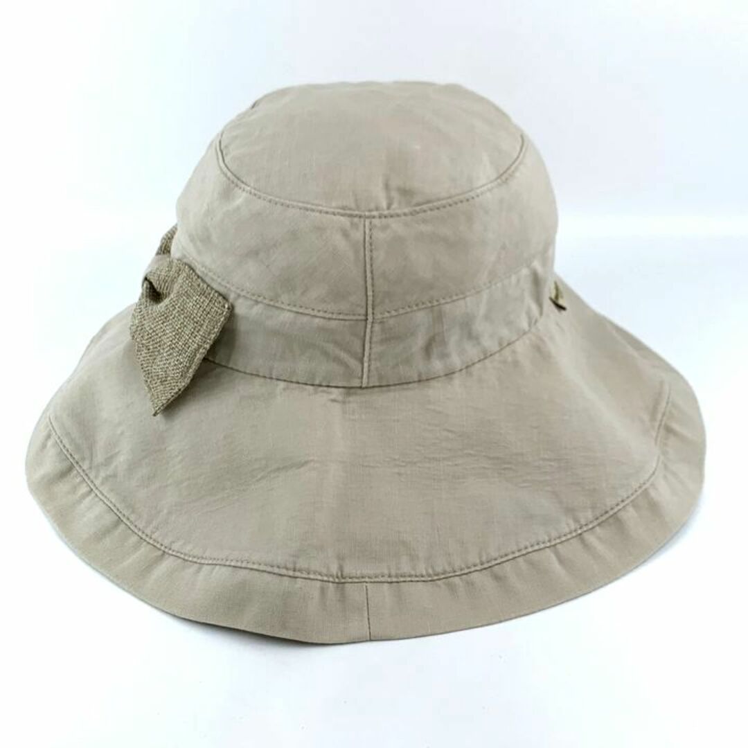 マリクレール フォーラム ハット つば広 リネン 帽子 ブランド レディース 57.5サイズ ベージュ mariclaire forum レディースの帽子(ハット)の商品写真