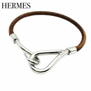 エルメス(Hermes)のエルメス ジャンボ レザー シルバー金具 ブレスレット ブラウン シルバー(ブレスレット/バングル)