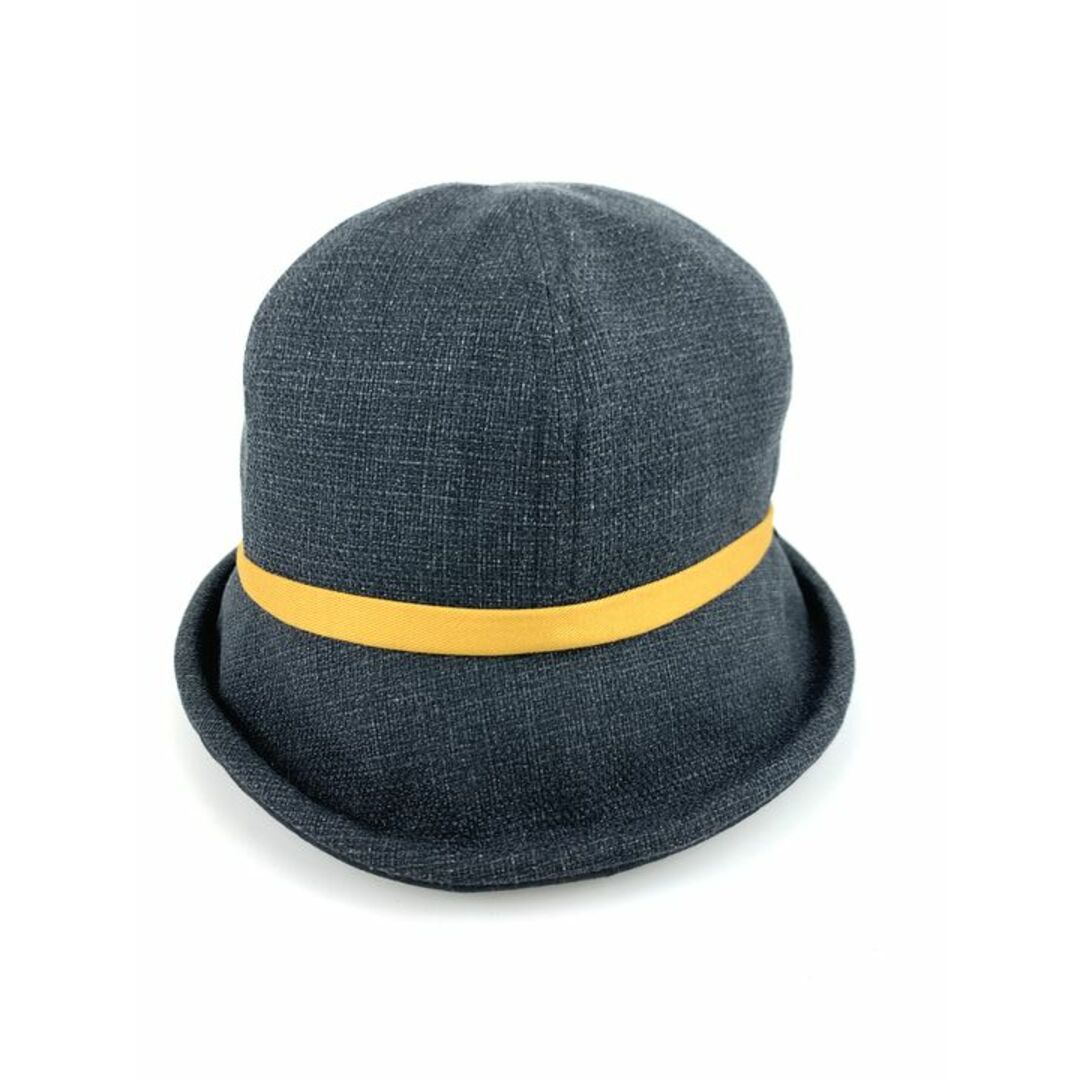 ユマジーン ハット リボン リネン混 日本製 帽子 ブランド レディース Mサイズ ネイビー YUMA レディースの帽子(ハット)の商品写真