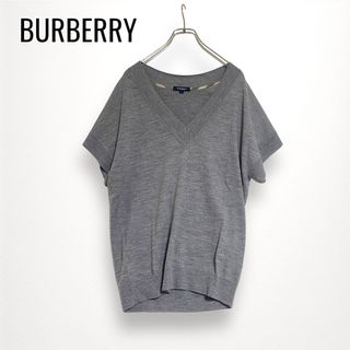 バーバリー(BURBERRY)のBURBERRY バーバリー  S グレー ニット メンズ(Tシャツ/カットソー(半袖/袖なし))