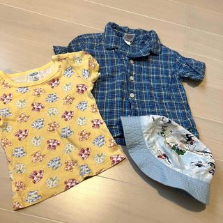 オールドネイビー(Old Navy)のキッズ　オールドネイビー　ボタンシャツ　Tシャツセット　GAP 子供用　バケハ(シャツ/カットソー)