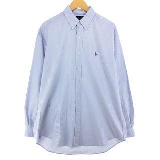 ラルフローレン(Ralph Lauren)の古着 ラルフローレン Ralph Lauren BLAKE 長袖 ボタンダウンストライプシャツ メンズL /eaa443136(シャツ)