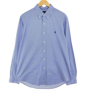 ラルフローレン(Ralph Lauren)の古着 ラルフローレン Ralph Lauren 長袖 ボタンダウンストライプシャツ メンズL /eaa443137(シャツ)