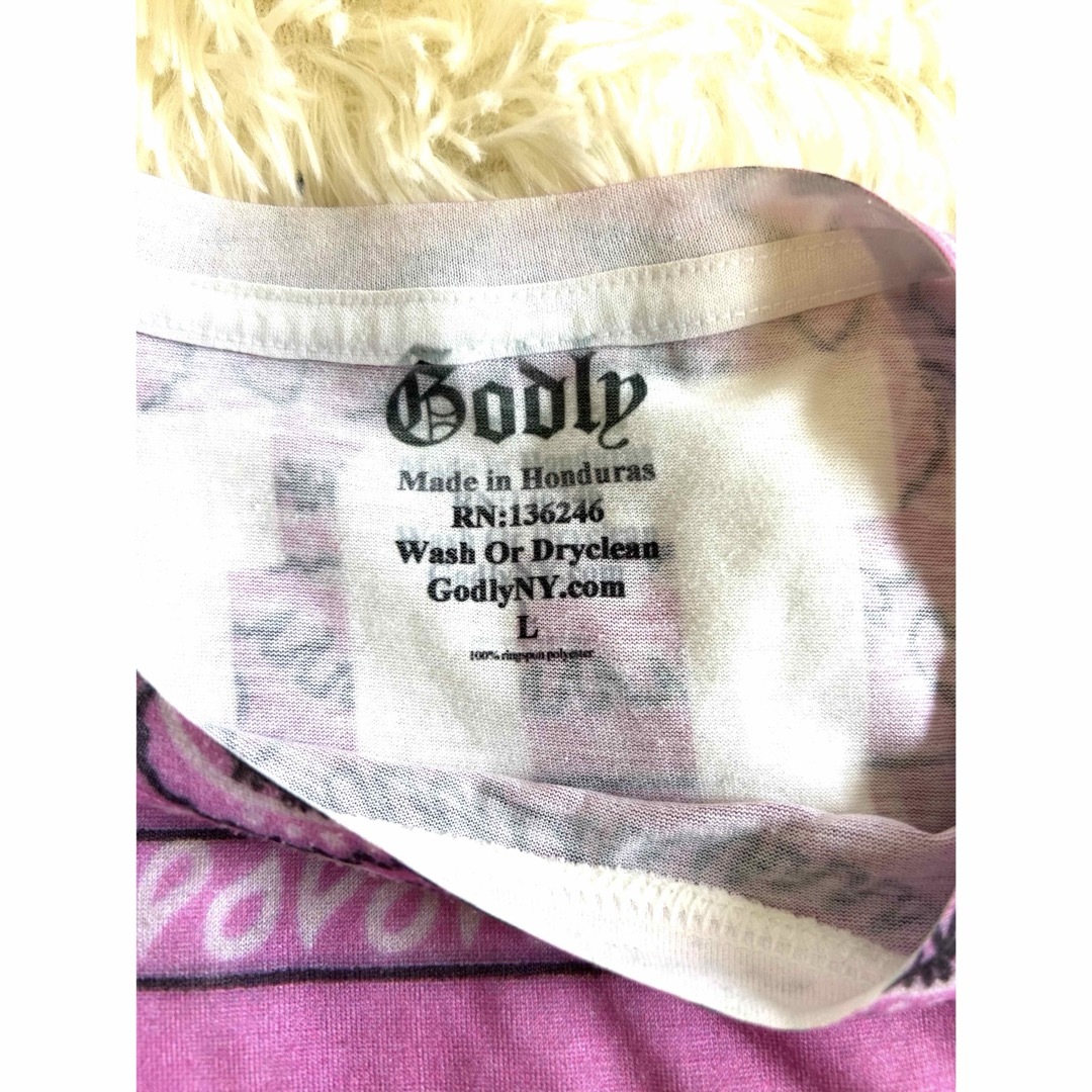 GODLY ペイズリー　カットソー　半袖　Tシャツ　Lサイズ メンズのトップス(Tシャツ/カットソー(半袖/袖なし))の商品写真