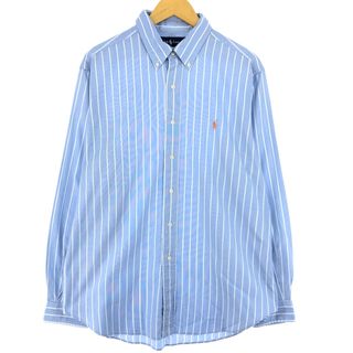 ラルフローレン(Ralph Lauren)の古着 ラルフローレン Ralph Lauren CLASSIC FIT 長袖 ボタンダウンストライプシャツ メンズL /eaa443144(シャツ)