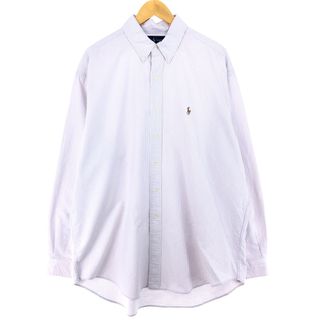 ラルフローレン(Ralph Lauren)の古着 ラルフローレン Ralph Lauren BLAKE 長袖 ボタンダウンストライプシャツ メンズXL /eaa443147(シャツ)