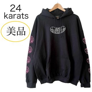 トゥエンティーフォーカラッツ(24karats)の美品 24KARATS pablo フーディー パーカー  ブラック XL(パーカー)