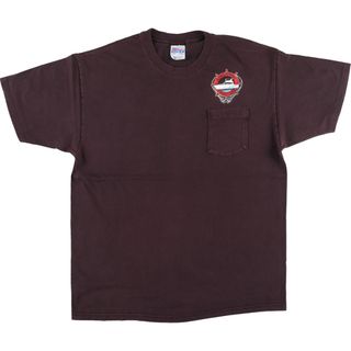 ヘインズ(Hanes)の古着 90年代 ヘインズ Hanes BEEFY-T バックプリント ポケットTシャツ USA製 メンズXL ヴィンテージ /eaa446388(Tシャツ/カットソー(半袖/袖なし))