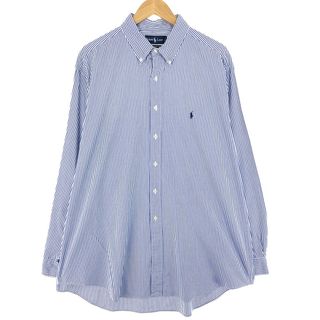 ラルフローレン(Ralph Lauren)の古着 ラルフローレン Ralph Lauren CLASSIC FIT 長袖 ボタンダウンストライプシャツ メンズXXL /eaa443138(シャツ)