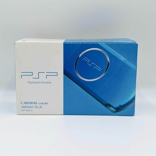 プレイステーションポータブル(PlayStation Portable)のSONY PSP-3000VB バイブラント ブルー 純正バッテリー付属！(携帯用ゲーム機本体)