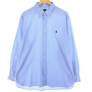 ラルフローレン(Ralph Lauren)の古着 ラルフローレン Ralph Lauren 長袖 ボタンダウンストライプシャツ メンズXL /eaa443145(シャツ)