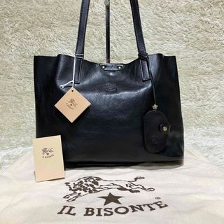 IL BISONTE - 【未使用】 イルビゾンテ トートバッグ レザー ブラック 肩掛け タグ付き