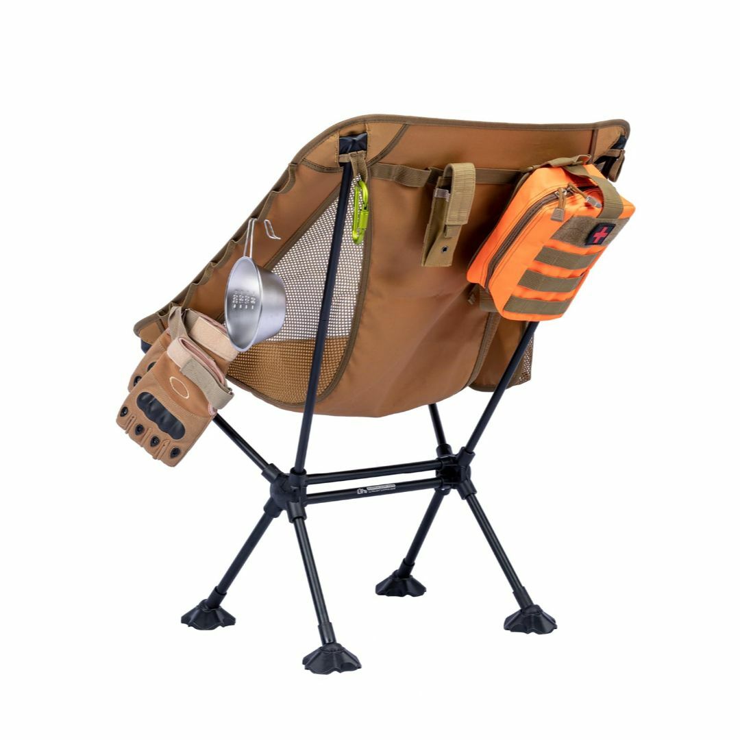【色: ブラウン】iClimb アウトドア 椅子 チェア 超軽量 折りたたみ 携 スポーツ/アウトドアのアウトドア(テーブル/チェア)の商品写真