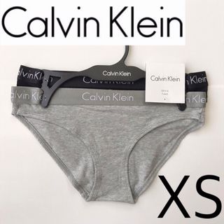 Calvin Klein - レア 下着 USA カルバンクライン ショーツ 黒 グレー 2枚 XS