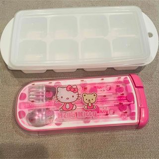 サンリオ(サンリオ)の離乳食保存容器 Hello Kitty サンリオ ハローキティ カトラリーセット(スプーン/フォーク)