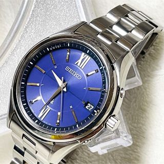 セイコー(SEIKO)の稼動品 SEIKO ルキア 限定品 電波ソーラー 7B24-0BK0 ダイヤ 紺(腕時計(アナログ))