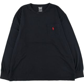 ラルフローレン(Ralph Lauren)の古着 ラルフローレン Ralph Lauren POLO RALPH LAUREN 無地ポケットロングTシャツ ロンT メンズL /eaa438101(Tシャツ/カットソー(半袖/袖なし))