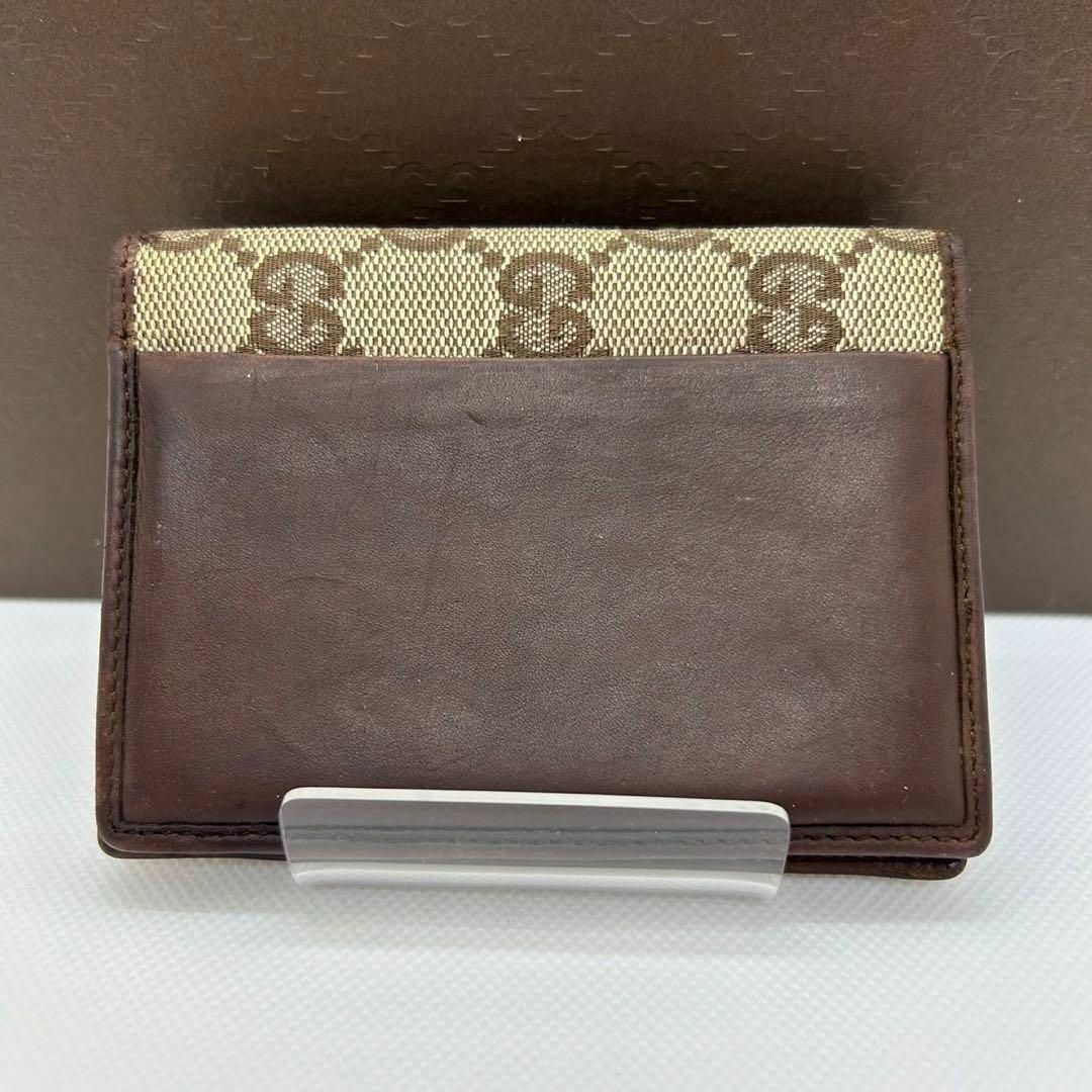 【美品】グッチ 04009 3661 カードケース 名刺入れ レザー×キャンバス 【美品】グッチ 04009 3661 カードケース 名刺入れ レザー×キャンバス