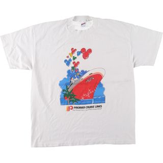 古着 90年代 BREAK AWAY INC. PREMIER CRUISE LINE プレミアクルーズライン ディズニー プリントTシャツ メンズXL ヴィンテージ /eaa442884(Tシャツ/カットソー(半袖/袖なし))