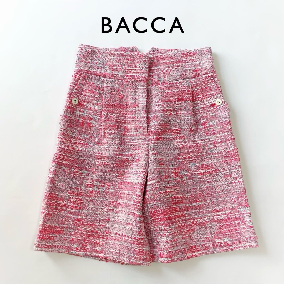 BACCA(バッカ)のBACCA コットン ツィード ショートパンツ ハーフパンツ 美品 レディースのパンツ(ショートパンツ)の商品写真