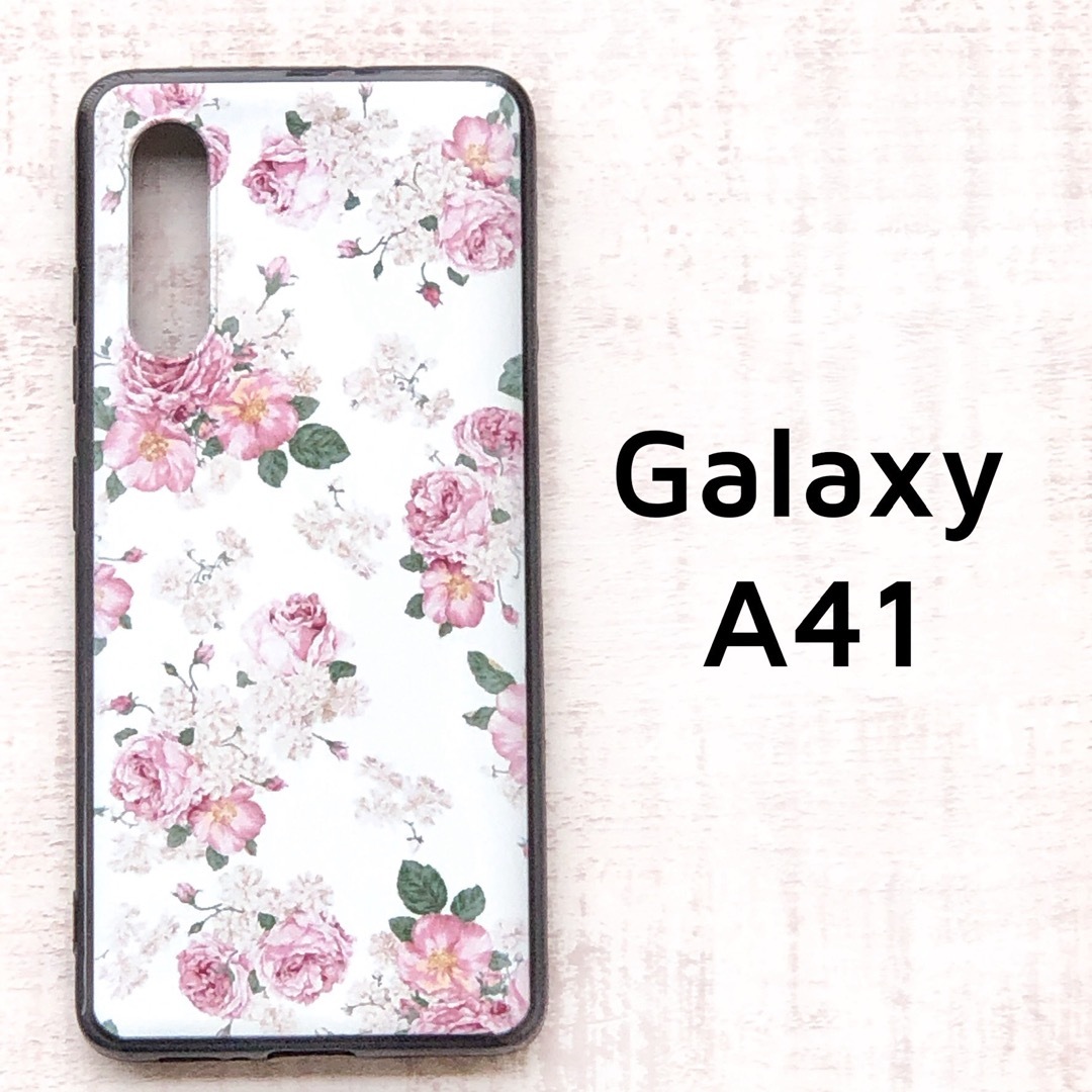 Galaxy A41 白 花 ソフトケース カバー スマホ/家電/カメラのスマホアクセサリー(Androidケース)の商品写真