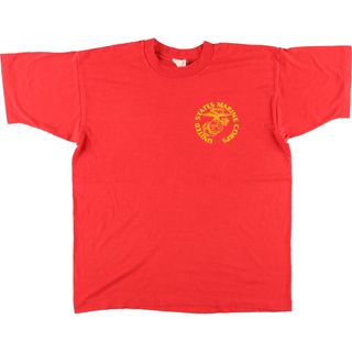 古着 90年代 U.S.M.C アメリカ海兵隊 ミリタリープリントTシャツ メンズL ヴィンテージ /eaa441792(Tシャツ/カットソー(半袖/袖なし))