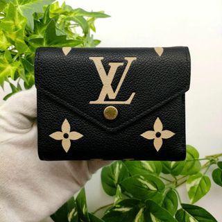 ルイヴィトン(LOUIS VUITTON)のルイヴィトン　三つ折り財布　ポルトフォイユヴィクトリーヌ　バイカラー　ノワール(財布)