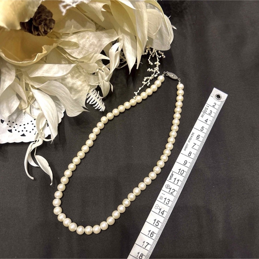 【真珠】パールネックレス 2本セット SILVER刻印有り【フォーマルにも】 レディースのアクセサリー(ネックレス)の商品写真